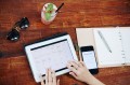 Woman checking planner app